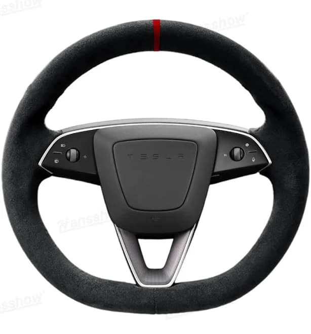 Tesla Model Y Juniper/3 Highland Premium Alcantara Custom Fit Steering Wheel Cover