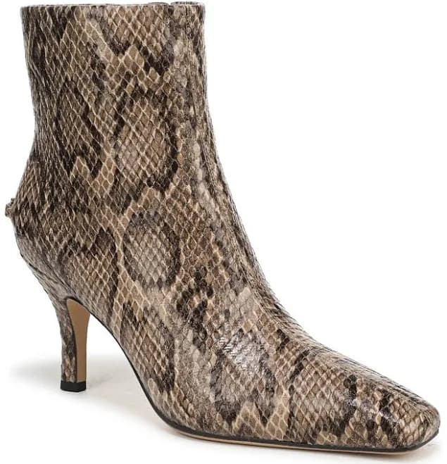 Circus NY by Sam Edelman Laura Snakeskin Embossed Kitten Heel Booties