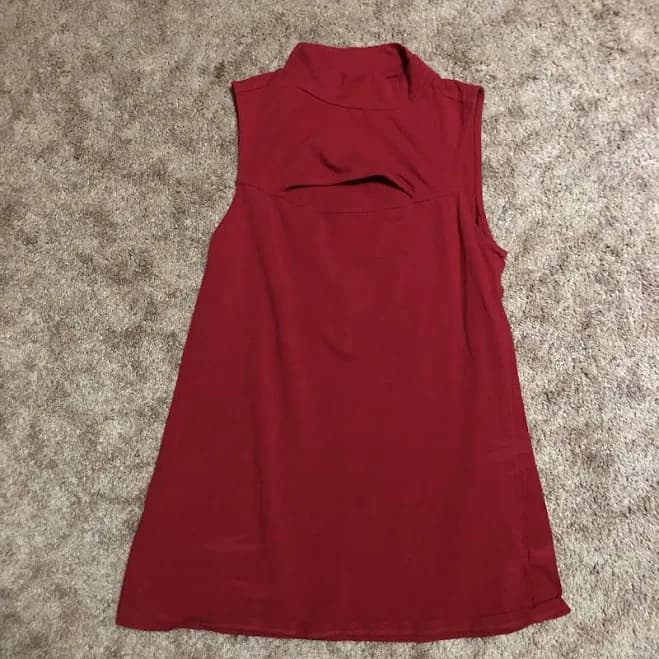 Torrid Red Peekaboo Tank Top Women's Plus 2 2x