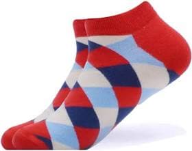 The Sock Panda Men's Colorful Argyle Ankle Socks