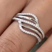925 Sterling Silver 0.20 CTW Round Diamond Wedding Ring