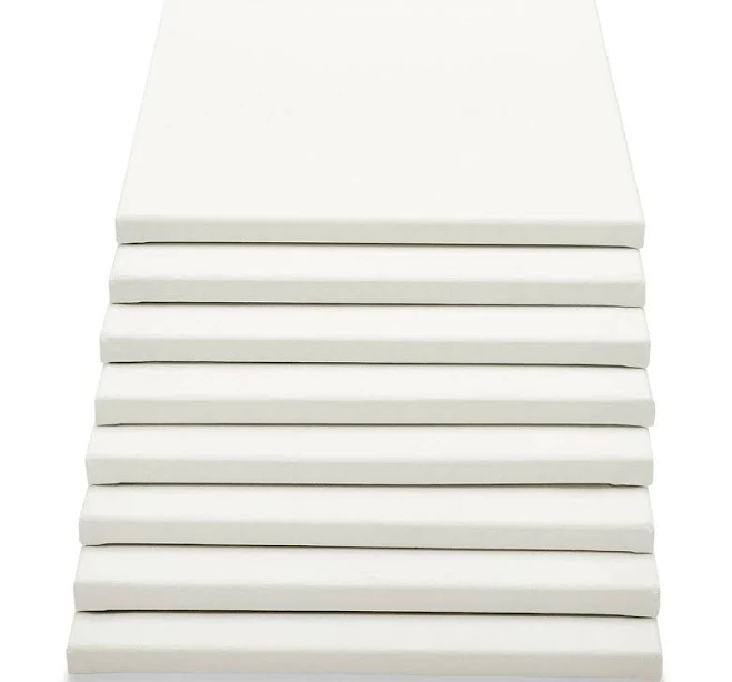 Kingart Stretched Canvas 12" x 12" 8-Pack
