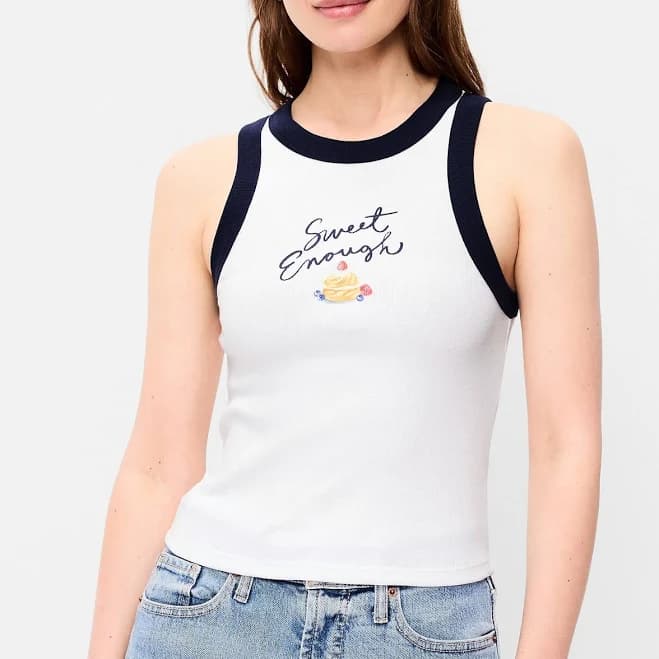 Old Navy Women's Snug Crop Tank Top Mystic Yellow