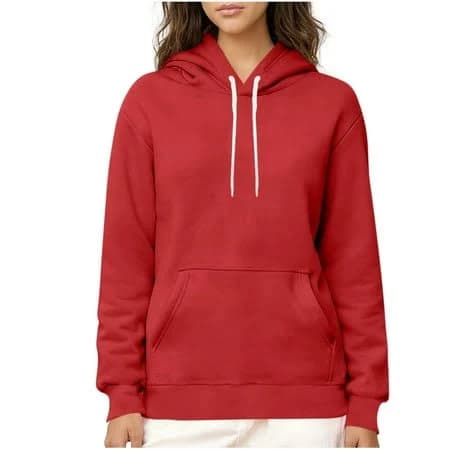 Atogsazn Womens Sherpa Lined Hoodies Casual Fleece Long Sleeve Pullover Sweatshirt Thick Warm Tops Clothing Outerwear