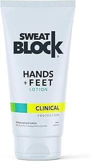 Antiperspirant Lotion for Hands & Feet - CLINICAL STRENGTH for Men & Women - Hyperhidrosis Aid to Stop Excessive Sweating - Reduces Foot Odor - Moisturizing w/ Aloe - Travel Size 1.69 fl oz