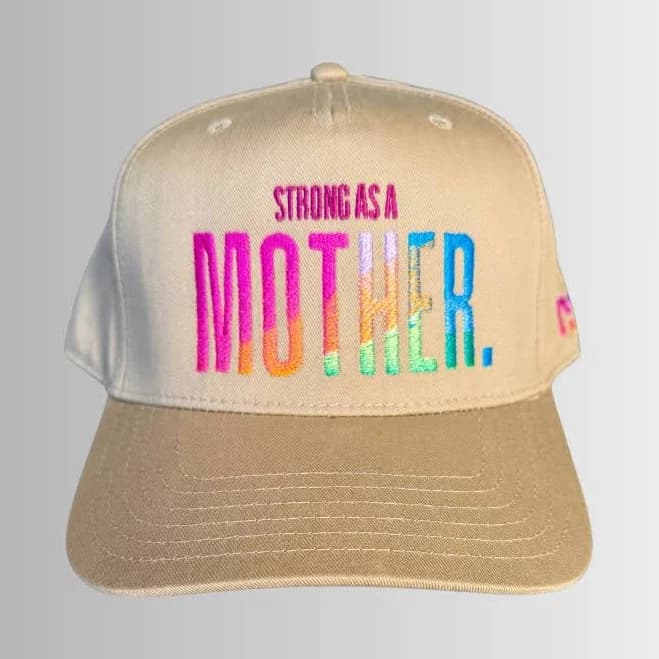 Strong As A Mother Cap Cute Hat AllBlack Hats for Women Fashionable Gifts for Grandpa Cycling Hats