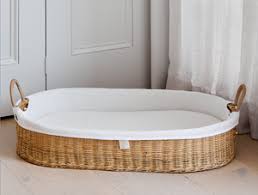 Baby Changing Basket "LUNA" Handmade & Natural Changing Pad-By BEBE BASK® – BEBE BASK