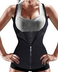 Gotoly Women Waist Trainer Corset Zipper Vest Body Shaper Tummy Control Cincher Tank Top with Adjustable Straps, Black, S: Buy Online at Best Price in UAE - Amazon.ae