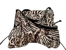 Carlos Falchi Buffalo Ivory Cheetah Zebra Leather Crossbody Bag with Duster Bag | eBay