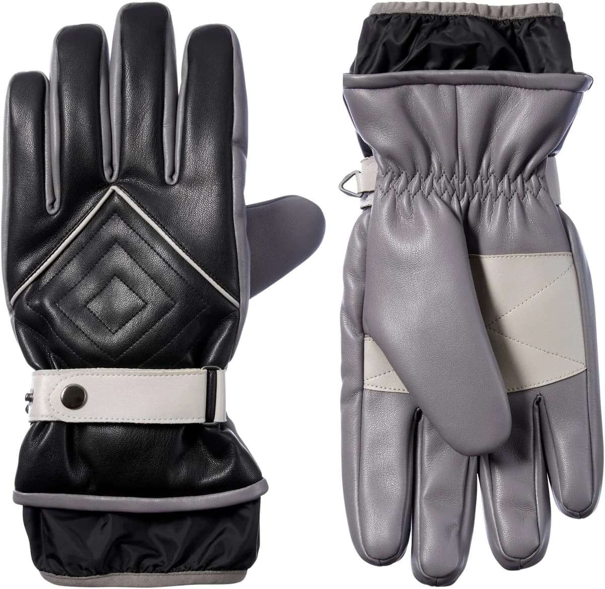 Isotoner Men's Alpine Archive Faux Leather Gloves with Smartouch