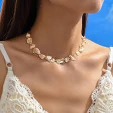 Amazon.com: Flyonce Shell Necklaces for Women Boho Handmade Irregular Natural Freshwater Shells Beaded Choker Necklace Summer Beach Jewelry: Clothing, Shoes & Jewelry