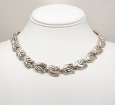 Vintage Signed Napier Silvertone Corn Cob Link Necklace | eBay