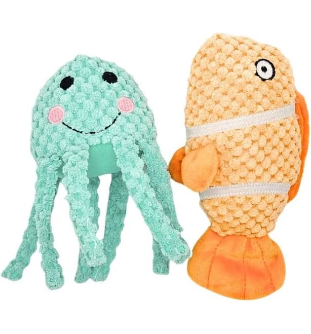 Patchwork Pet Ocean Duo Squeaky Dog Toy
