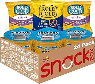 Frito Lay Rold Gold Pretzel and Tostitos Dip Snack Variety Pack, (Pack of 24)