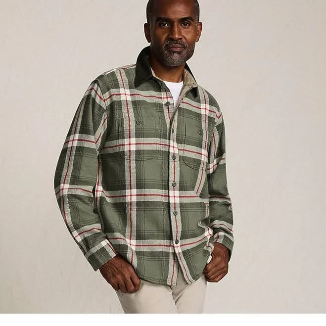 Lands' End Men's Authentic Corduroy Flannel Shirt