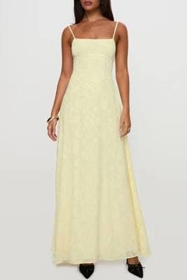 Princess Polly South of France Floral Embroidered Sleeveless Gown