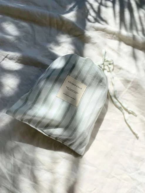 Stripe Infant Lounger Cover - Sage
