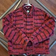 Supreme Frayed Logos Denim Trucker Jacket