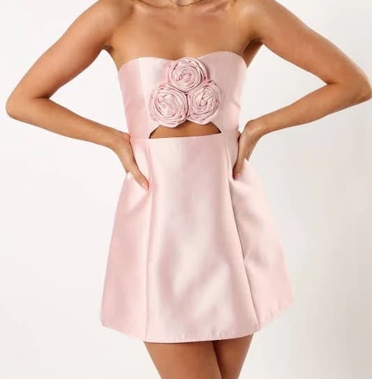 pup3 Te Amo Strapless Mini Dress Baby