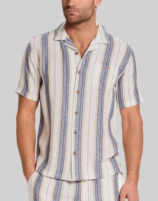 Weatherproof Men's Vintage Traditional Fit Vertical Stripe Shirt