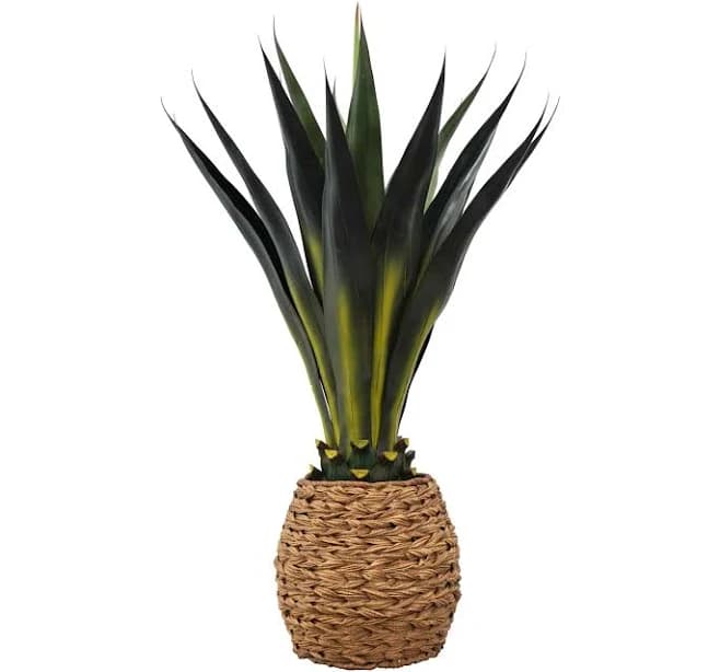 Artificial Agave Woven Basket