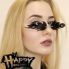 Onrtry Fire Flame Sunglasses for Women Men Rimless Goth Glasses Halloween Party Glasses Novelty Sun Glasses(Grey+Red) : Amazon.sg: Fashion