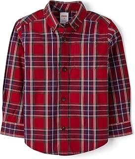 Boys' and Toddler Long Sleeve Button Up Shirt