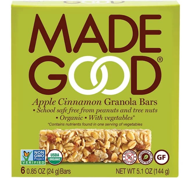 MadeGood Apple Cinnamon Granola Bars