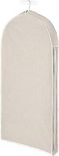 Zippered Garment Bag Natural Linen, Large