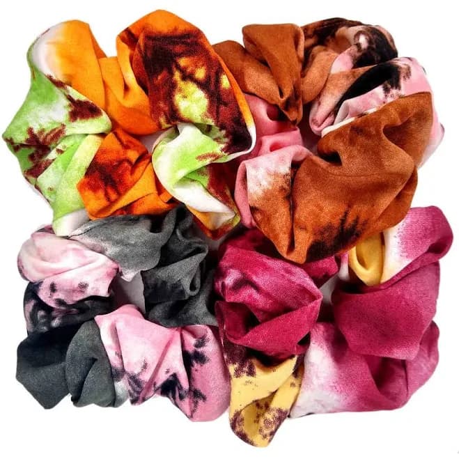 Soft Focus Floral Scrunchie Set (12 Pack)
