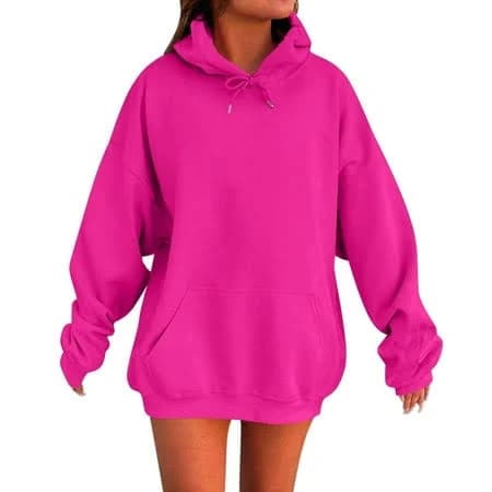 Chuancc Womens 2026 Hoodies Button Collar Drawstring Hooded Pullover Sweatshirt Casual Long Sleeve Tops Shirts Hot