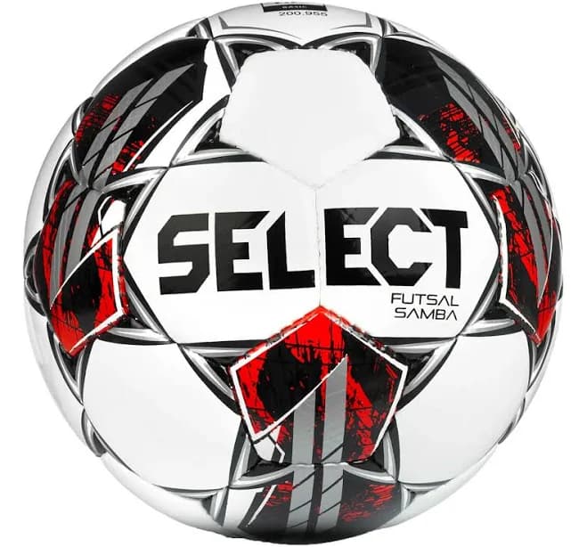 Select Futsal Samba Senior Ball - White/Black/Red