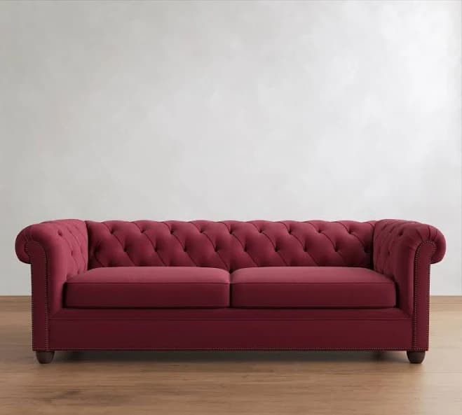 Pottery Barn Chesterfield Roll Arm Upholstered Grand Sofa 98"