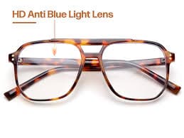 Amazon.com: FEISEDY Blue Light Blocking Glasses Fake Nerd Clear Square Computer Lightweight Pilot Glasses Frame Oversized B2866 : Health & Household