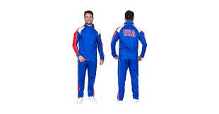Amazon.com: Beer Fest USA Blue and Red Tracksuit Jacket and Pants Halloween Costume Cosplay : Clothing, Shoes & Jewelry