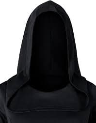 Amazon.com: Irtysh Womens Base Vintage High Low Pullover Medieval Hooded Robe Cloak Dress Costumes Cosplay Net Leggings Set(Black S) : Clothing, Shoes & Jewelry