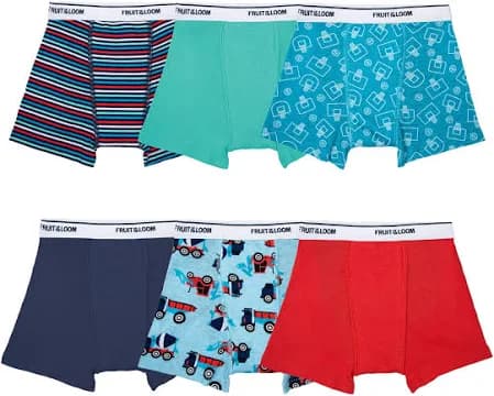 Fruit of the Loom Toddler Boys' 6-Pack Potty Trainers