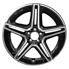 Replace® ALYMU023U45 - Double 5-Spoke Machined Gloss Black 20x9 Alloy Factory Wheel - Remanufactured