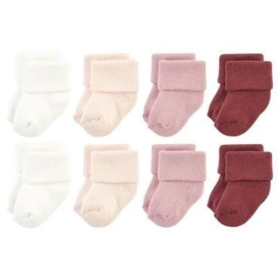 Hudson Baby Girls' Cotton Rich Newborn and Terry Socks