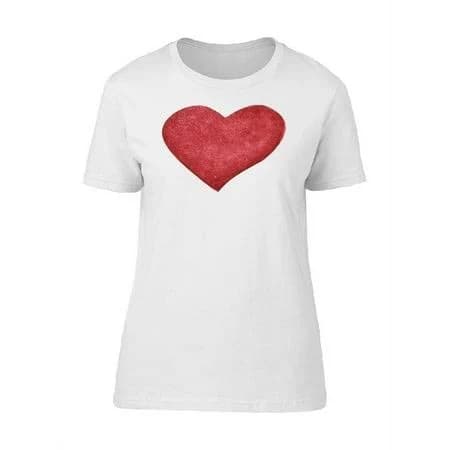 smartprints Watercolored Red Heart T-Shirt Women -Image by Shutterstock