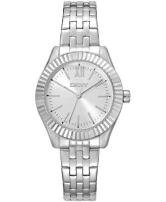 DKNY Women's Fluted Bezel Stainless Steel Watch