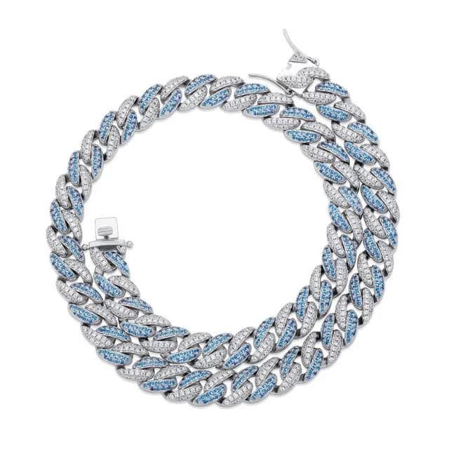 3A Micro Pave Cuban Link Chain Necklace