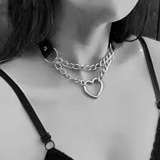 ZZ ZINFANDEL Punk Heart Leather Black Choker Necklaces for Woman,Goth Collar Chain Necklace Adjustable Choker PU Soft Women Collar Pendants for Teen Girls Trendy, Leather, leather : Amazon.sg: Fashion