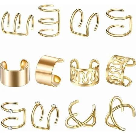 12pcs Gold Hair Jewelry Braid LOC