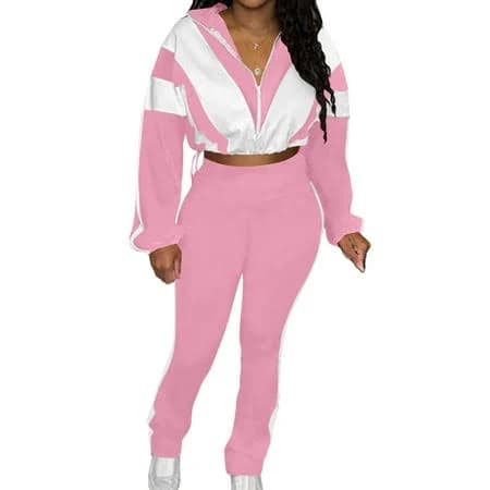 Women's 2 Piece Color Block Sweatsuits
