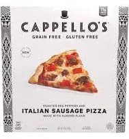 Cappello's Roasted Red Peppers And Italian Sausage Pizza, 12 oz