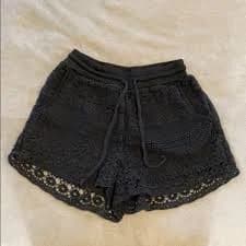 Black lace overlay shorts