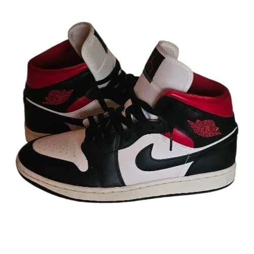Jordan Shoes | Jordan 1 Men Black, Red, And White High-Top Sneakers Size 11 | Color: Black/Red | Size: 11 | Rugie25's Closet