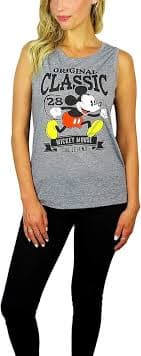 Amazon.com: Disney Womens Mickey Mouse Graphic Sleeveless Tank Top (Grey Heather, X-Large) : Clothing, Shoes & Jewelry