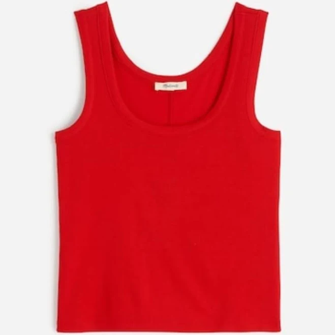 Madewell Women's (Re)Generative Cotton Ribbed Scoopneck Tank
